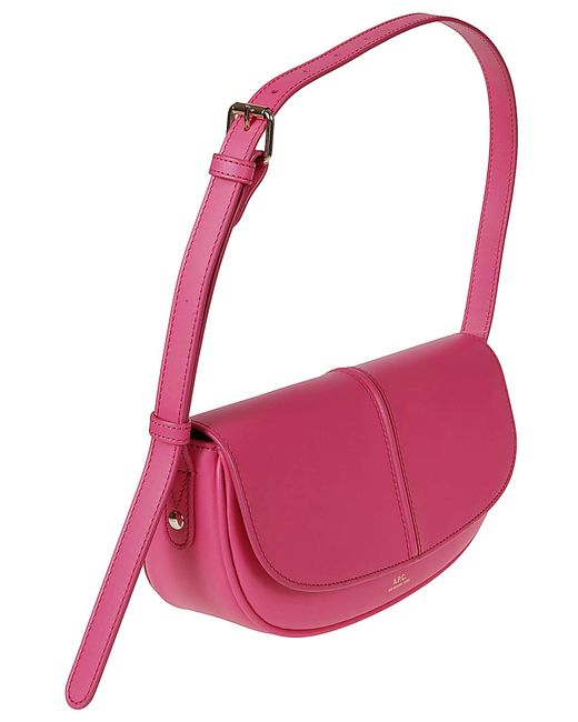 A.P.C. Pink Half-moon Betty Shoulder Bag