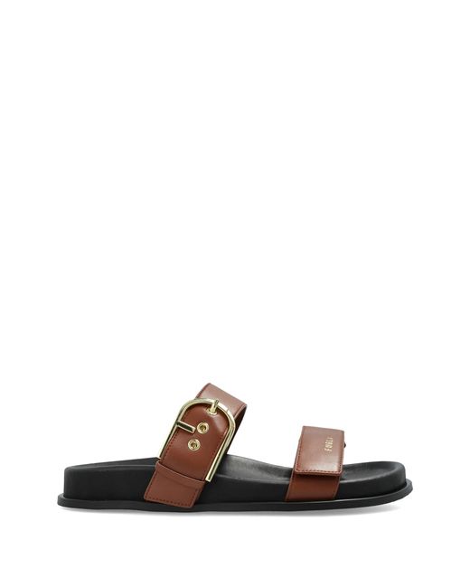 Furla White Solea Sandal Leather Buckle