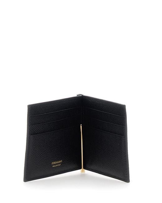 Ferragamo Black Wallet Calf Leather for men