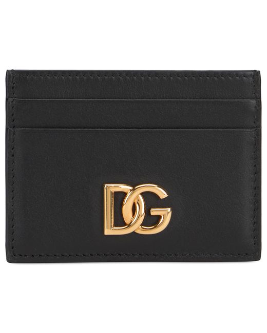 Dolce & Gabbana Black Cardholder Calfskin Wallets & Purses