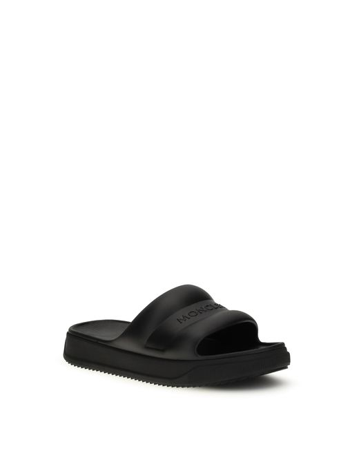 Moncler Black Altive Slippers Rubber Sandal