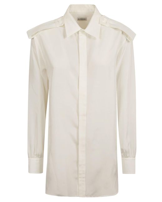 Burberry White Concealed Shirt