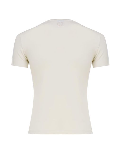 Pinko White T-shirt With Embroidery
