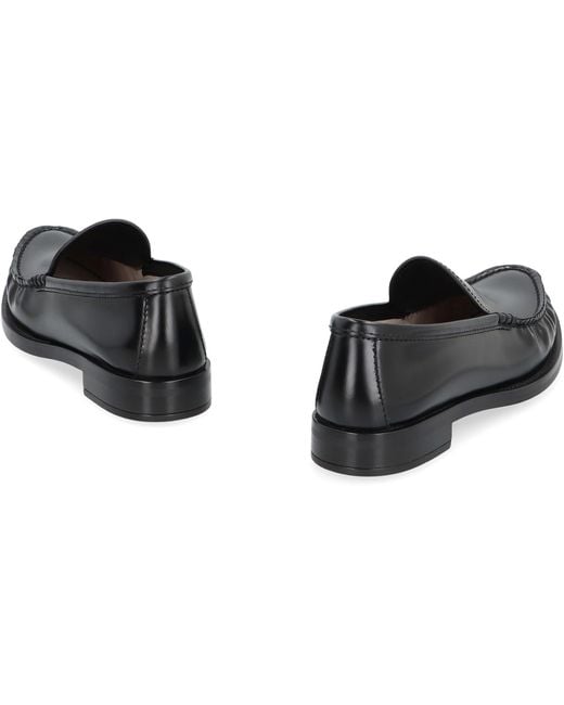 Prada Black Leather Loafers Calf