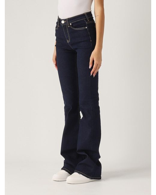 Pinko Blue Flora Flare Jeans