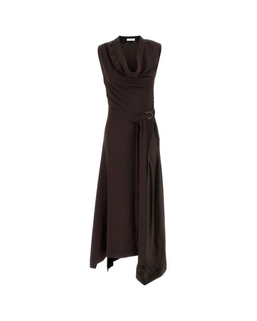 ワンピース Salvatore Ferragamo Chocolate Cady Dress Ferragamo Chocolate Cady Dress in Black | Lyst UK