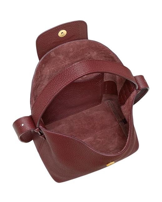 Longchamp Red Shoulder Bag Leather Calf
