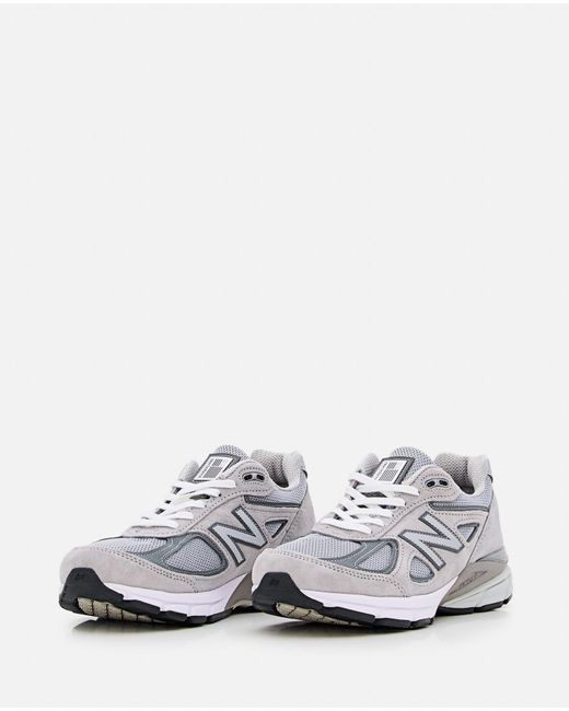 New Balance White 990Gr4 Leather Snerakers