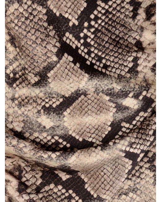 Acne Studios Satin Python Printed Dress in Natural | Lyst