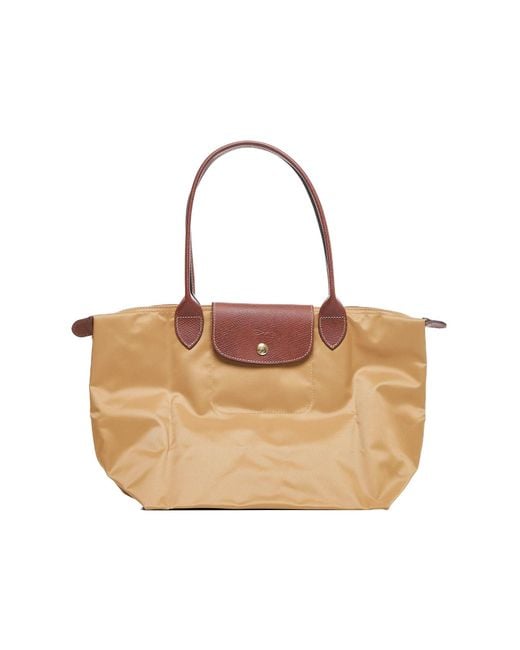 Longchamp Natural Shoulder Bag Le Pliage Original M Polyamide