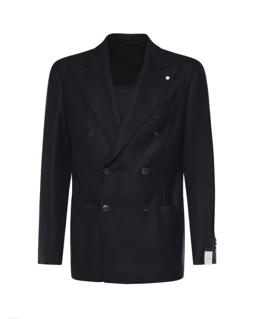 Lubiam Blue Jackets Virgin Wool for men