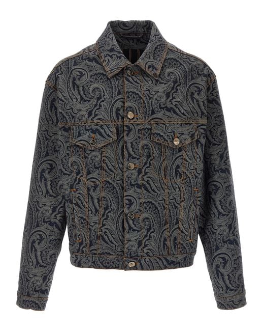 Etro Gray Paisley Jacket for men