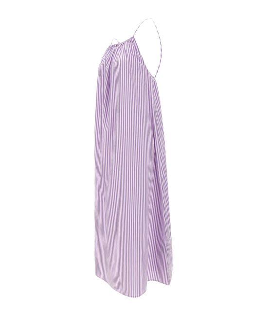 Sun 68 Purple Tank Cotton Poplin Dress