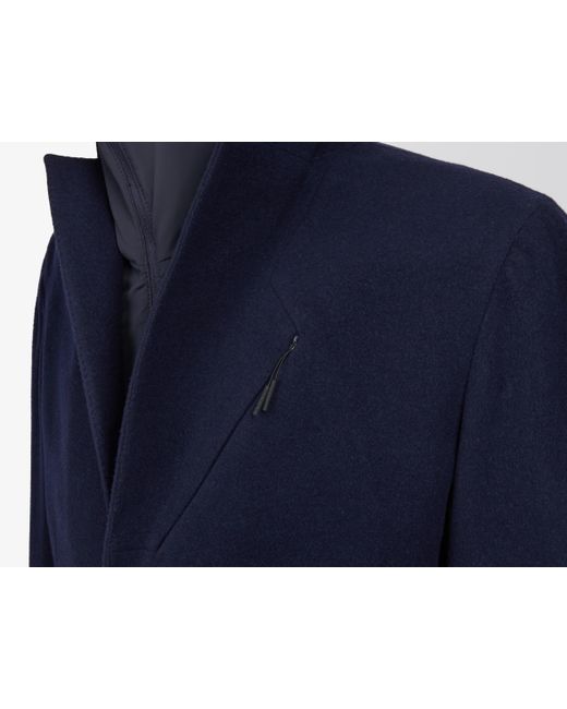 Sease Blue Hooded Blazer Jacket for men