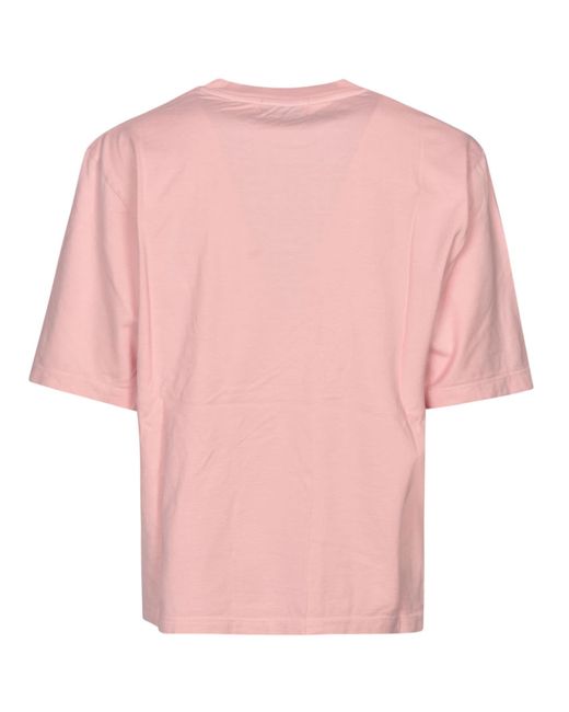 Laneus Pink Jersey Embroidered T_Shirt for men