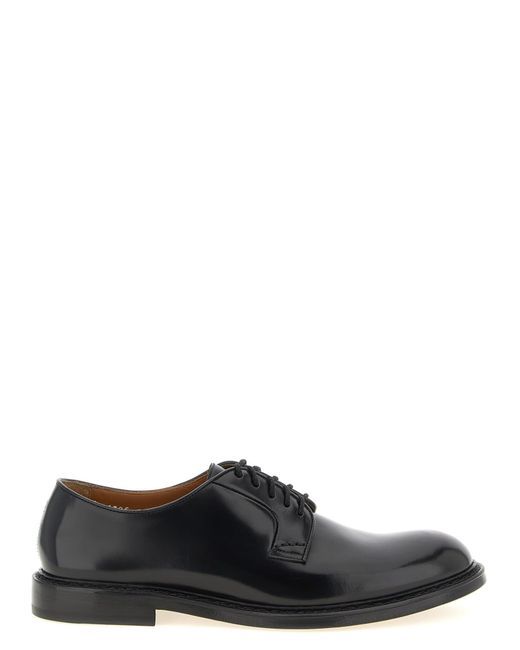 Doucal's Black 5 Fori Lace Up Shoes for men