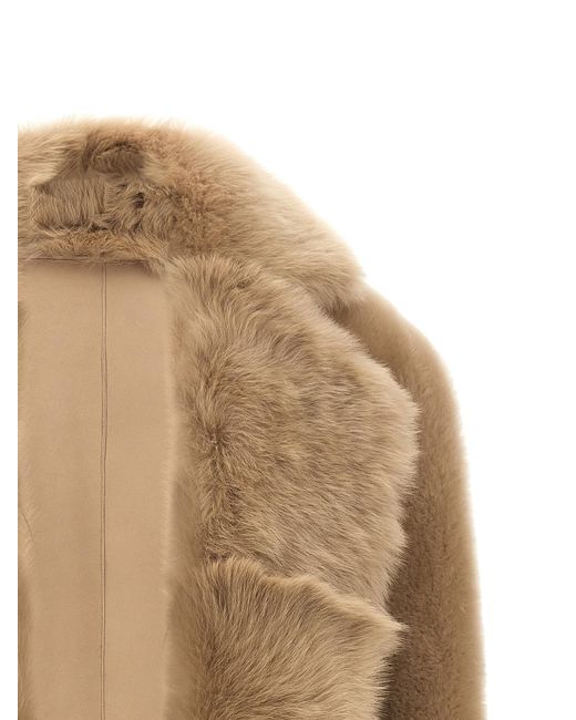 Blancha Brown Lamb Fur Sleeveless Jacket Clothing