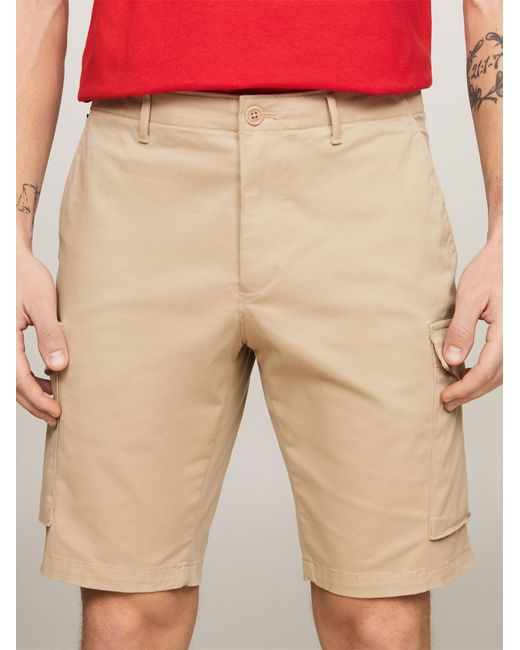 Tommy Hilfiger Natural Khaki Bermuda Shorts With Pockets for men