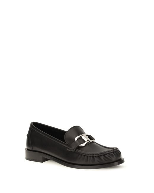 Ferragamo Black Leather Loafers Calf