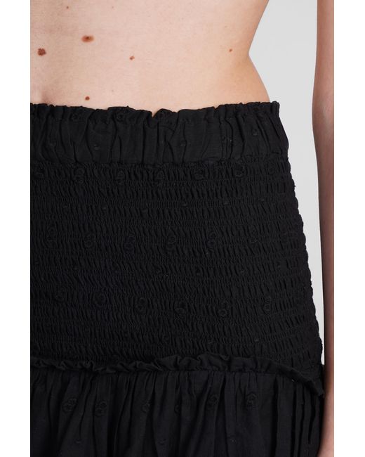 Isabel Marant Tinaomi Skirt In Black Cotton
