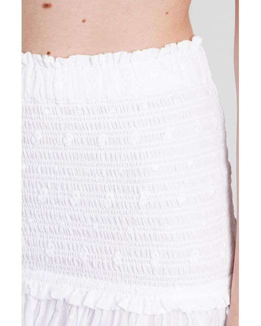 Isabel Marant Tinaomi Skirt In White Cotton