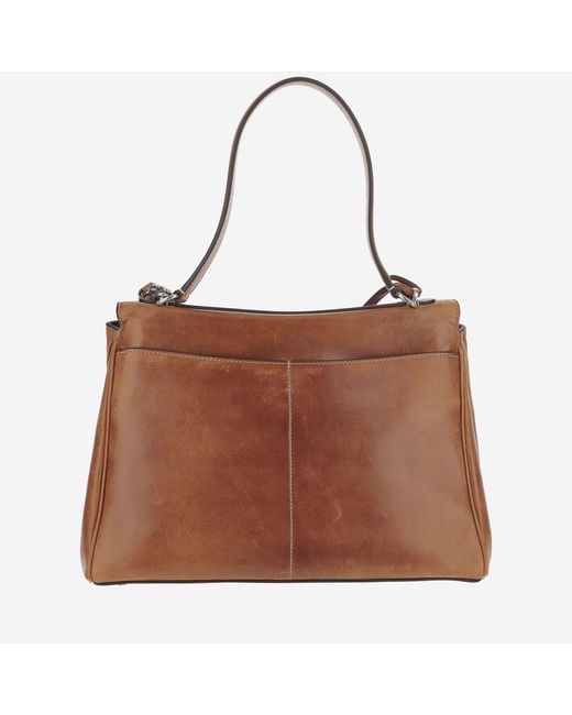 Balenciaga Brown Shoulder Bag Rodeo Domesticated Lamb Leather