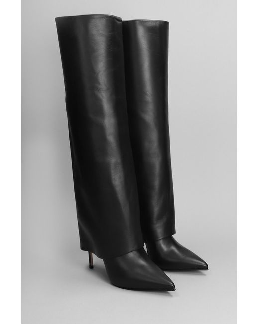 Le Silla Andy 120 High Heels Boots In Black Leather