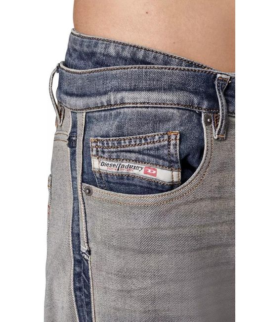 DIESEL Blue D-Viker Straight-Leg Jeans Denim for men