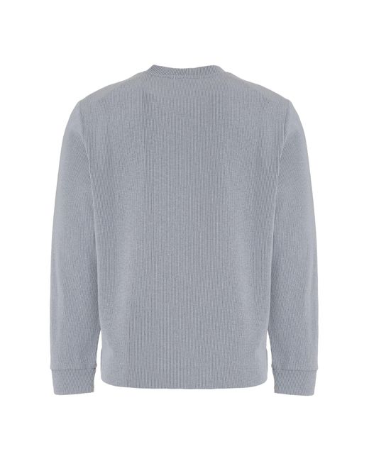 Stone Island Gray Cotton Blend Crew-neck Sweater for men