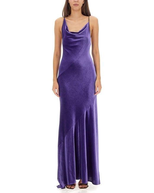 Philosophy Di Lorenzo Serafini Purple Long Dress