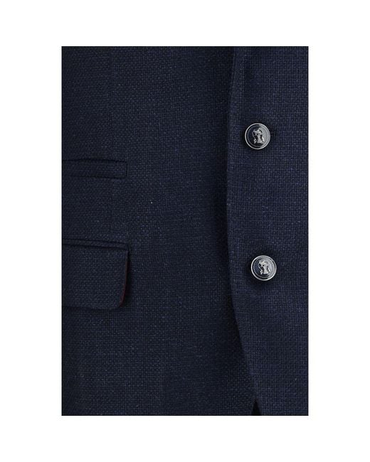 Brunello Cucinelli Blue Wool Oves Aries Two for men