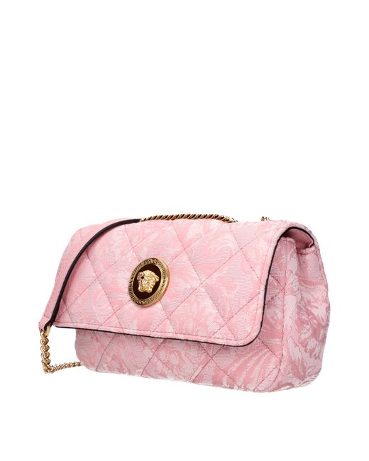 Versace Pink Shoulder Bag Fabric
