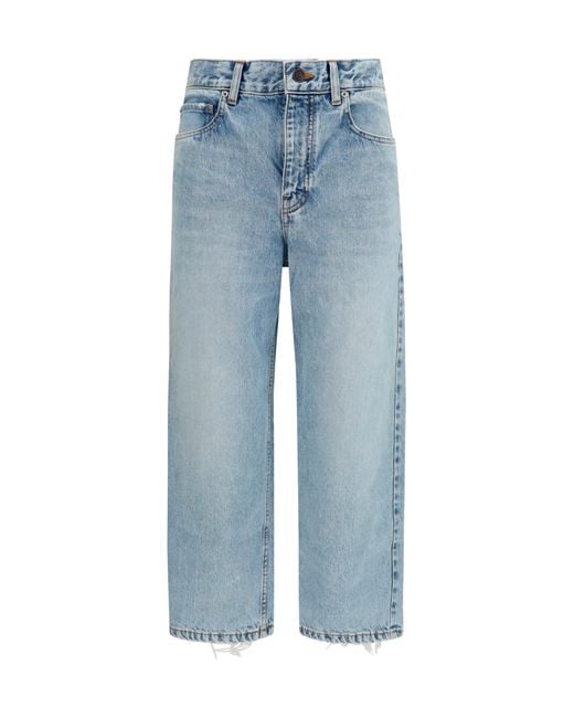 Balenciaga Blue Jackie Capri Pants Cotton Jean