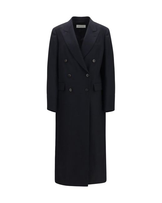 Dries Van Noten Black Long Wool Coat Merino