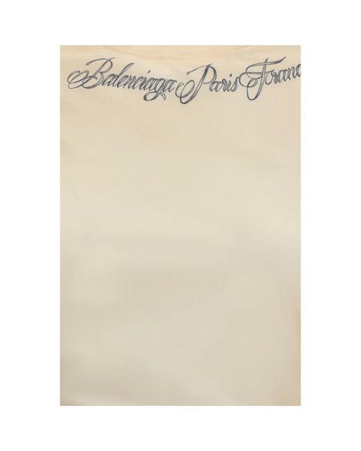 Balenciaga Natural Beige Cotton T