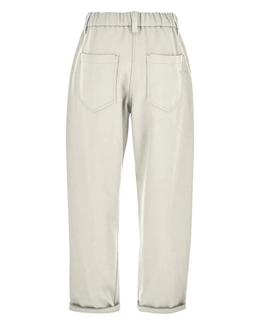 Brunello Cucinelli White Baggy Trousers