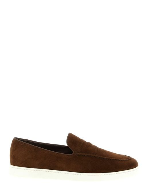 Church's Brown Suede Loafers for men