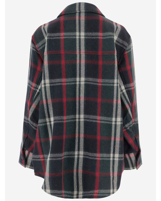 Polo Ralph Lauren Black Wool Blend Shirt With Check Pattern