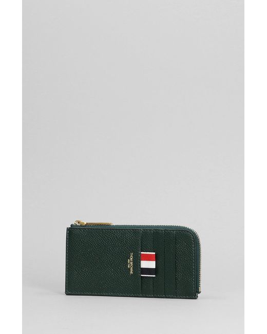 Thom Browne Wallet In Green Leather