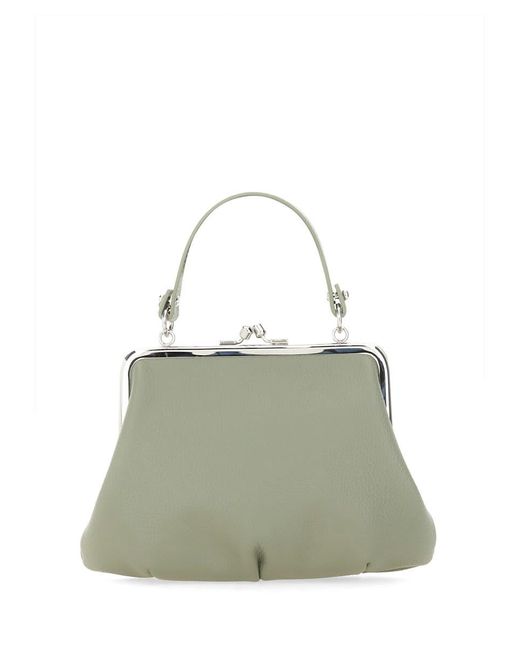 Vivienne Westwood Green Granny Orb-plaque Chain-linked Crossbody Bag