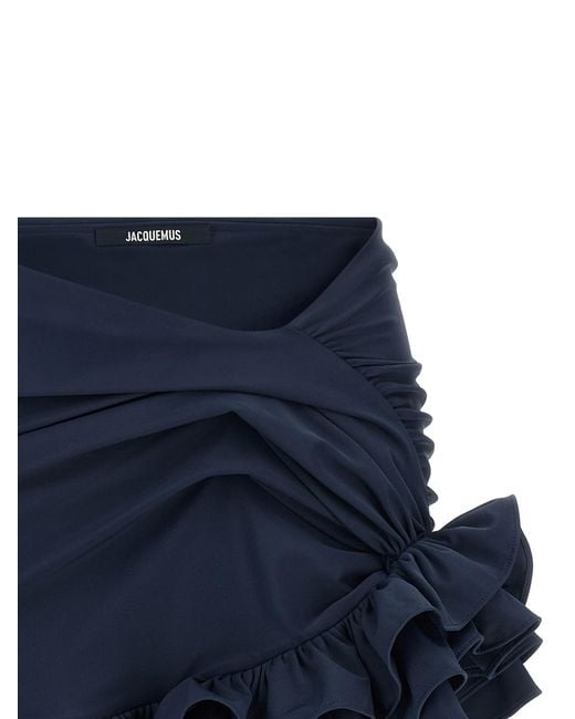 Jacquemus Blue Polyamide Long Skirt