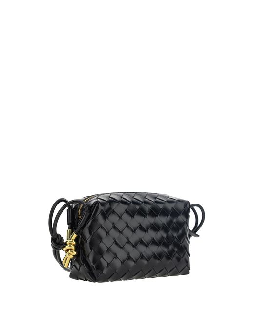Bottega Veneta Black Shoulder Bag Loop Calfskin-Brass Calf Leather