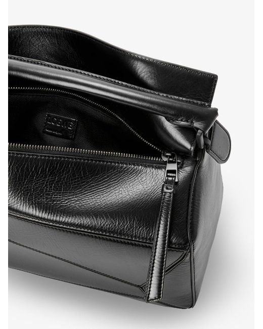 Loewe Black Puzzle Large Leather Bag for men