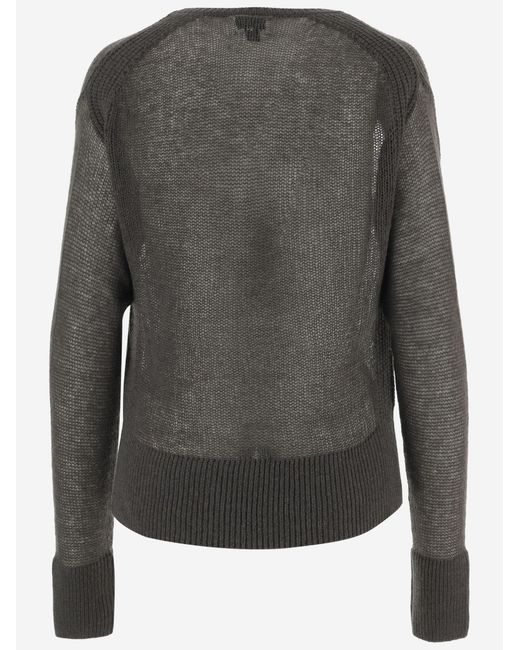Sa Su Phi Gray Cashmere Crew Neck Sweater