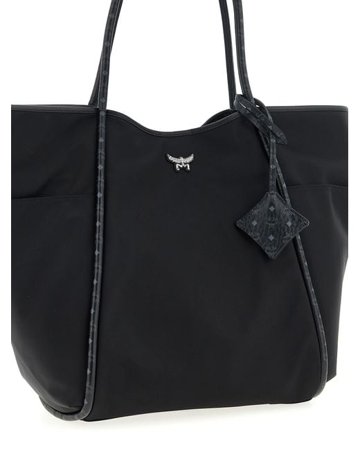 MCM Black Aren Xl Shopping Bag