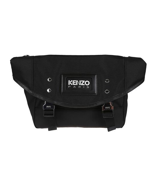 KENZO Black Messenger Bag for men