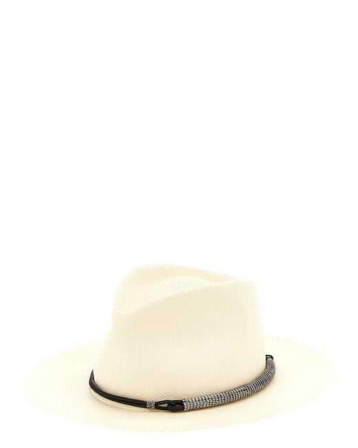 Brunello Cucinelli White Polyamide Fedora Accessory