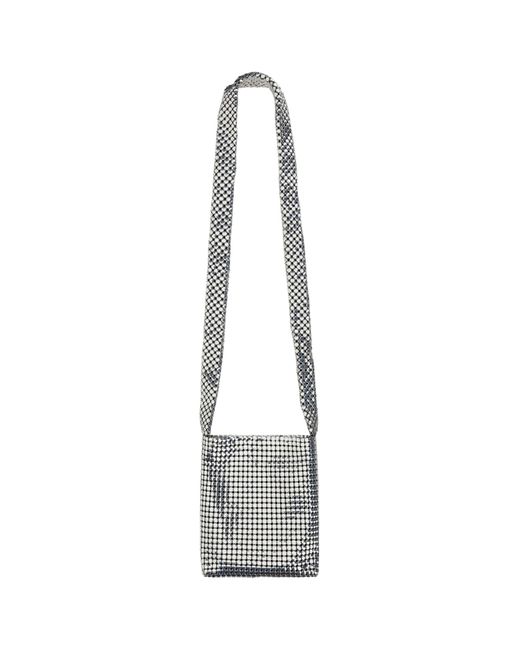 Rabanne White Pixel Mini Shoulder Bag