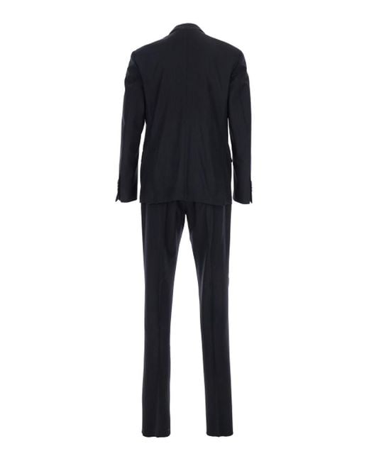 Lardini Blue Single-Breasted Suit With Classic Revers for men