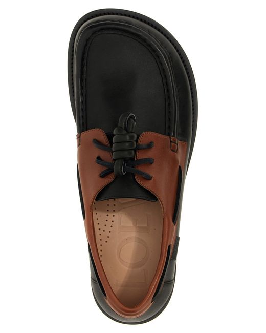 Loewe Brown 'Campo' Boat Shoe for men